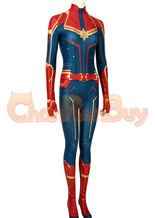 Captain Marvel Costume Carol Danvers Cosplay Jumpsuit -Chaorenbuy Cosplay
