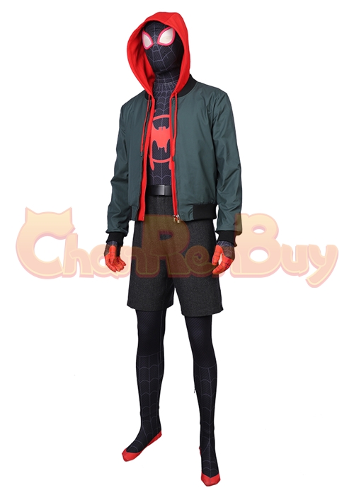 Miles Morales Costume Spider Man Into the Spider Verse Cosplay Suit Ver 2-Chaorenbuy Cosplay