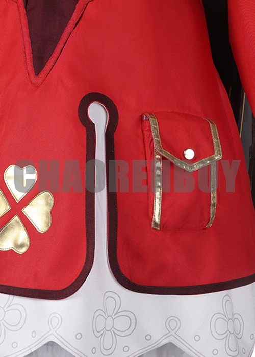 Genshin Impact Klee Costume Cosplay Suit Boots Wig Outfit-Chaorenbuy Cosplay