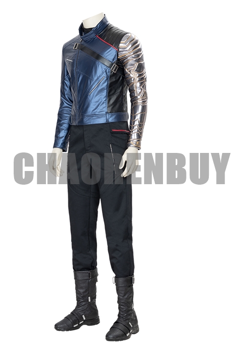 The Falcon and the Winter Soldier Costume Bucky Barnes Cosplay Suit Boots Outfit-Chaorenbuy Cosplay