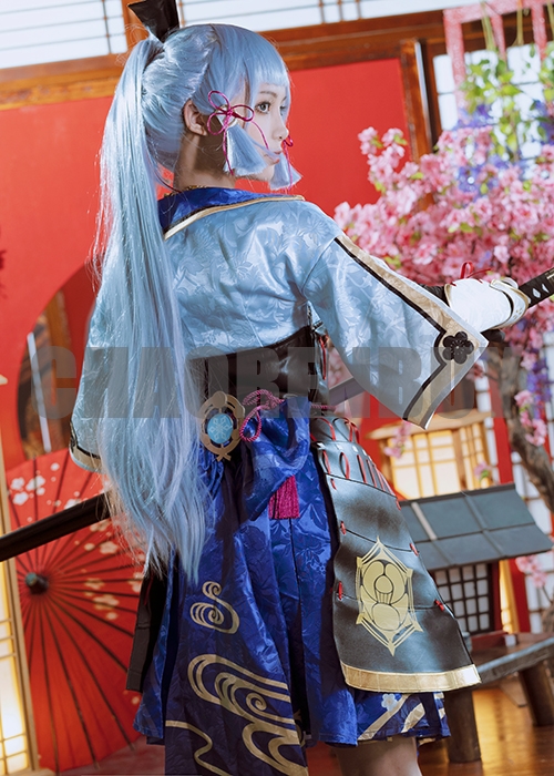 Genshin Impact Kamisato Ayaka Costume Cosplay Suit Shoes Wig-Chaorenbuy Cosplay