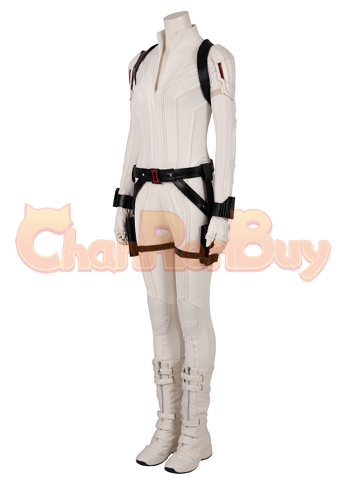 Black Widow Costume Natasha Romanoff  Cosplay Suit Boots Outfit White Version-Chaorenbuy Cosplay