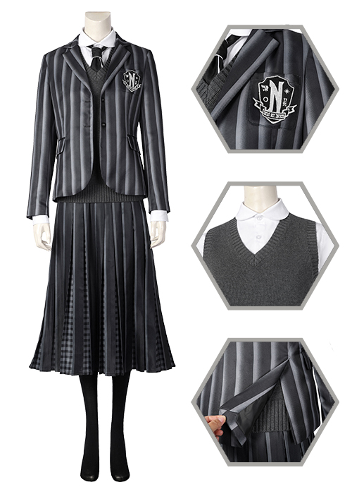 Wednesday Addams Costume The Addams Family Cosplay Suit Ver. 3-Chaorenbuy Cosplay