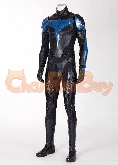 Nightwing Costume Titans Dick Grayson Cosplay Suit Boots Outfit-Chaorenbuy Cosplay
