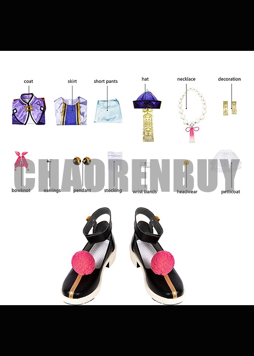 Genshin Impact Qiqi  Costume Cosplay Suit Shoes Wig Outfit-Chaorenbuy Cosplay