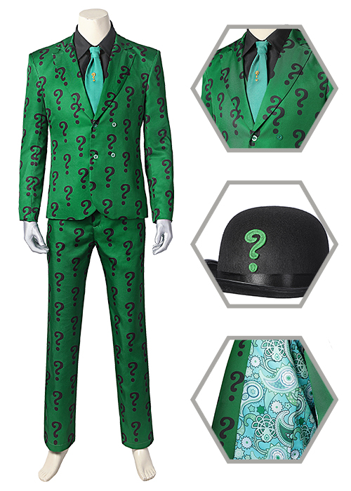 Riddler Costume Batman 1960s TV Cosplay Suit-Chaorenbuy Cosplay