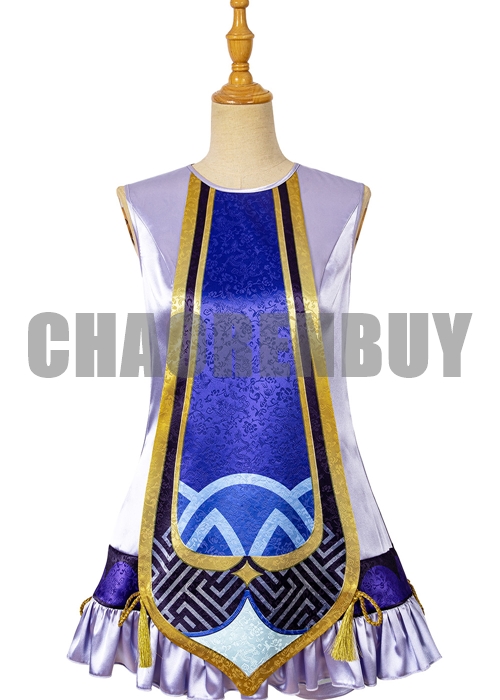 Genshin Impact Qiqi  Costume Cosplay Suit Shoes Wig Outfit-Chaorenbuy Cosplay