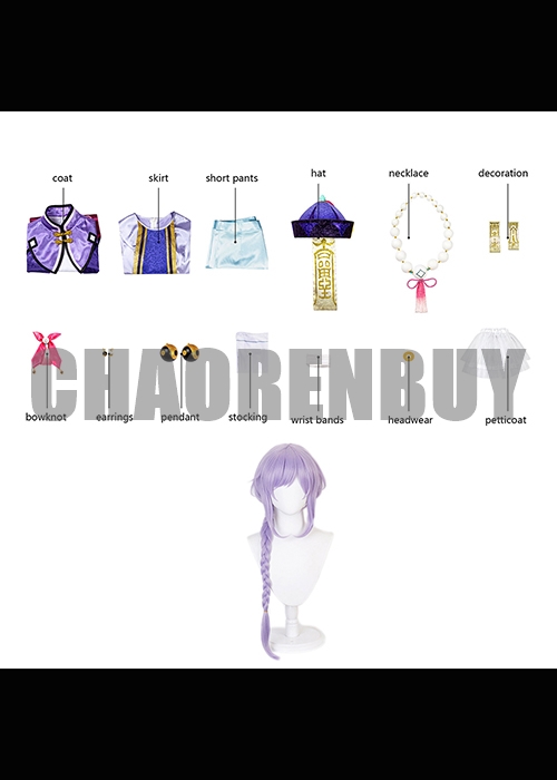 Genshin Impact Qiqi  Costume Cosplay Suit Shoes Wig Outfit-Chaorenbuy Cosplay