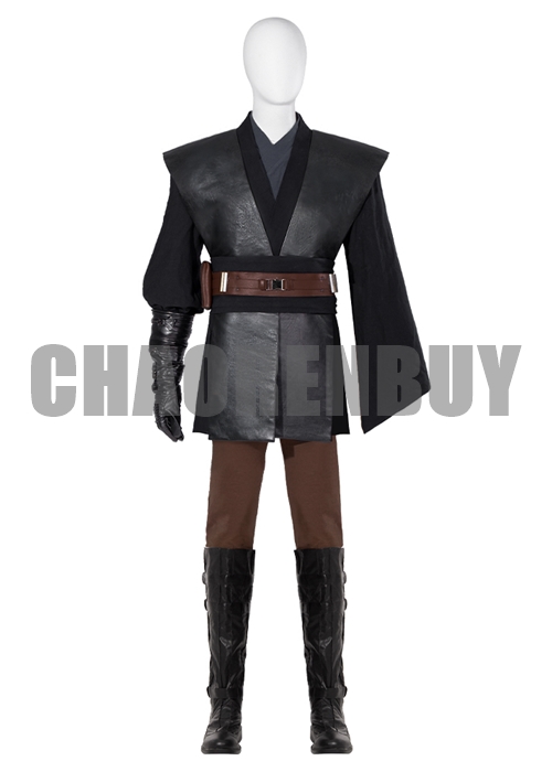 Anakin Skywalker Costume Star Wars Jedi Knight Cosplay Suit Boots Outfit-Chaorenbuy Cosplay