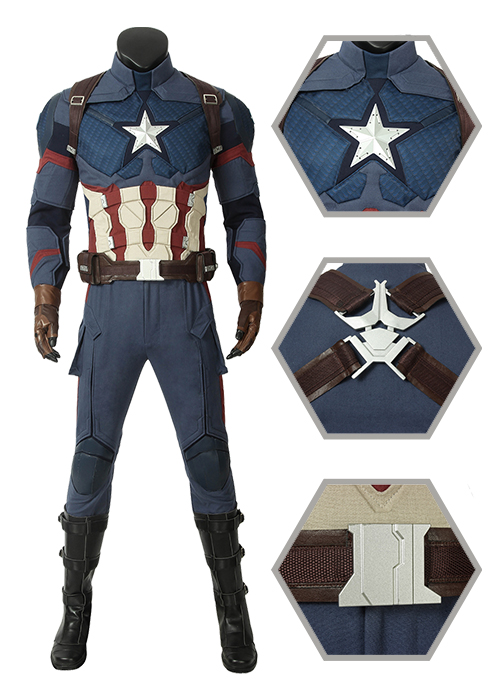 Captain America Costume Avengers Endgame Cosplay Suit Ver 1-Chaorenbuy Cosplay