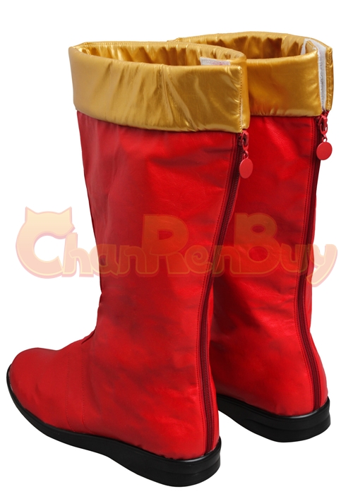 Red Dino Ranger Shoes Power Rangers Dino Thunder Cosplay Boots-Chaorenbuy Cosplay