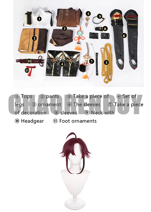 Genshin Impact Shikanoin Heizou Costume Cosplay Suit Wig Outfit-Chaorenbuy Cosplay