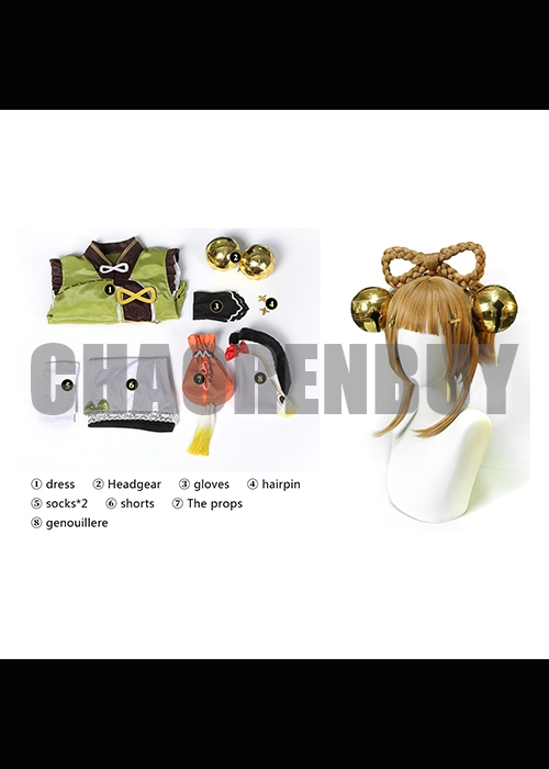 Yaoyao Costume Genshin Impact Cosplay Suit Shoes Wig Outfit-Chaorenbuy Cosplay