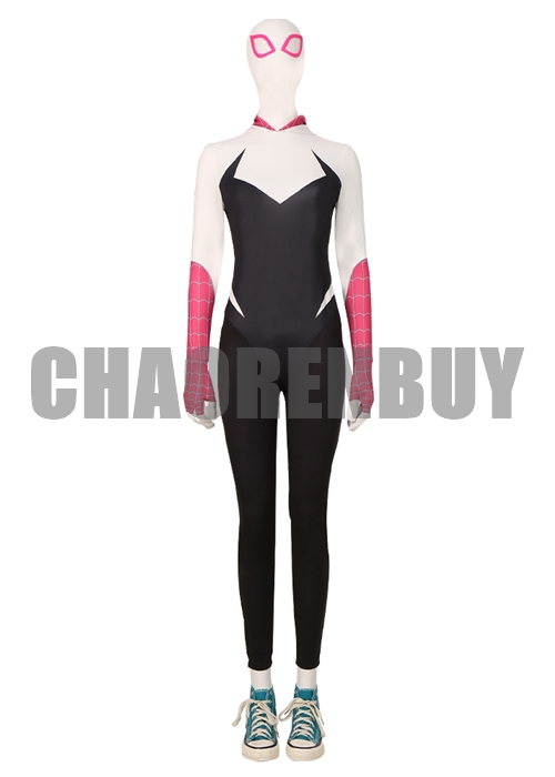Spider Gwen Costume Spider-Man: Into the Spider-Verse Gwen Stacy Cosplay Suit Shoes Outfit