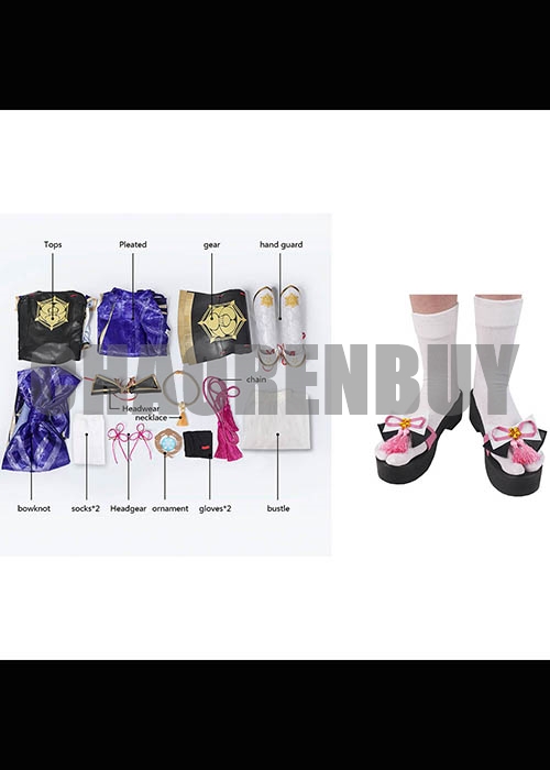 Genshin Impact Kamisato Ayaka Costume Cosplay Suit Shoes Wig-Chaorenbuy Cosplay