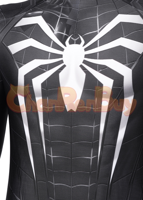 Marvel's Spider Man Miles Morales Costume Cosplay Venom Symbiote Suit Kid Size
