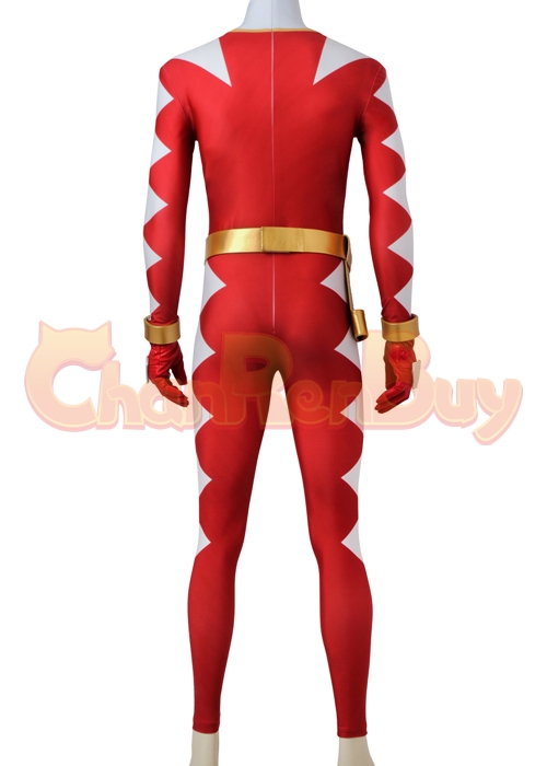 Red Dino Ranger Costume Power Rangers Dino Thunder Cosplay Suit-Chaorenbuy Cosplay