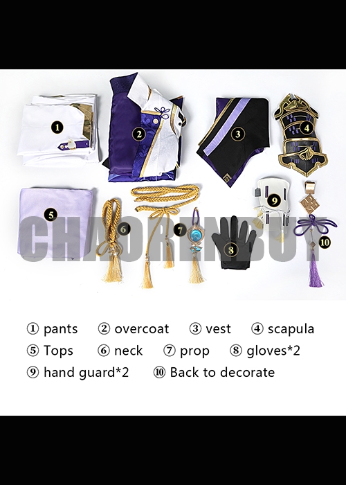 Kamisato Ayato Costume Genshin Impact Cosplay Suit Shoes Wig Outfit-Chaorenbuy Cosplay
