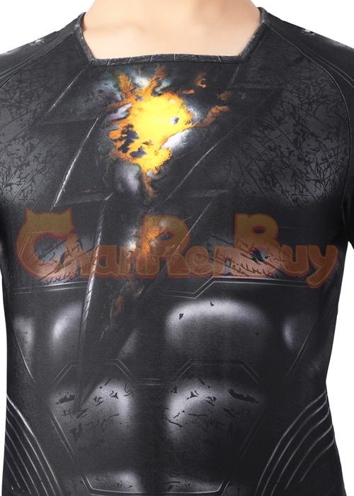 Black Adam Costume Teth-Adam Cosplay Jumpsuit Kids Size-Chaorenbuy Cosplay