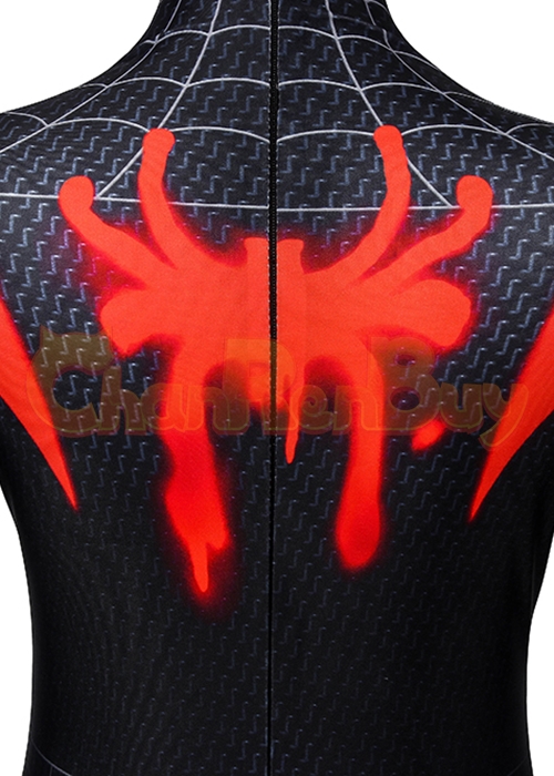 Miles Morales Costume Kids Spider Man Into the Spider Verse Cosplay Jumpsuit Kids Size