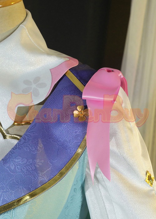 Kamisato Ayaka Costume Genshin Impact Springbloom Missive Cosplay Suit-Chaorenbuy Cosplay