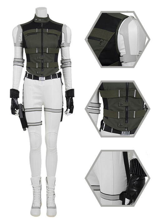 Yelena Belova Costume Black Widow Cosplay White Suit Boots Outfit-Chaorenbuy Cosplay