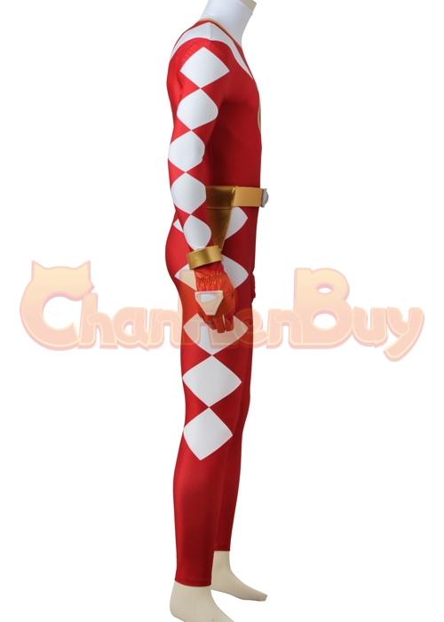 Red Dino Ranger Costume Power Rangers Dino Thunder Cosplay Suit-Chaorenbuy Cosplay