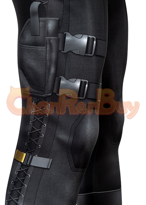 Superhero Bat Style Man Costume Bodysuit Cosplay Robert Pattinson Ver