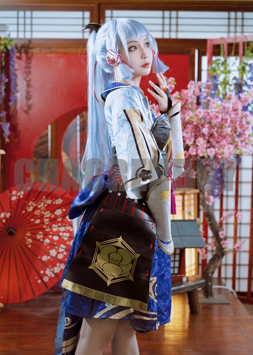 Genshin Impact Kamisato Ayaka Costume Cosplay Suit Shoes Wig-Chaorenbuy Cosplay