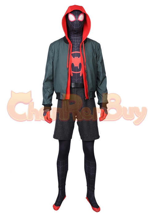 Miles Morales Costume Spider Man Into the Spider Verse Cosplay Suit Ver 2-Chaorenbuy Cosplay