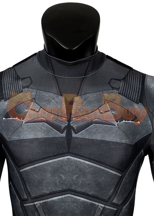 Superhero Bat Style Man Costume Bodysuit Cosplay Robert Pattinson Ver