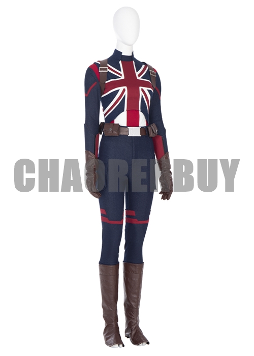 Captain Carter Costume What If Peggy Carter Cosplay Suit Outfit-Chaorenbuy Cosplay