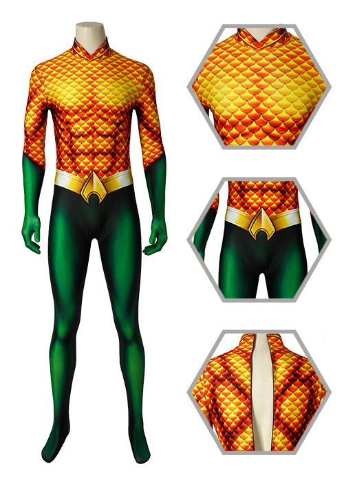 Aquaman Costume Arthur Curry Cosplay Jumpsuit-Chaorenbuy Cosplay