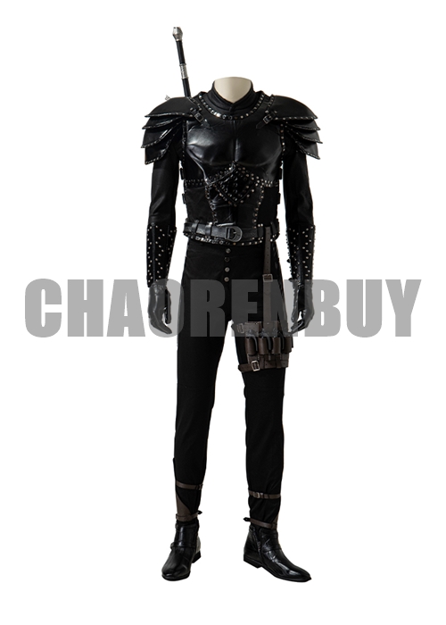 Geralt of Rivia Costume The Season 2 Cosplay Suit Boots Outfit-Chaorenbuy Cosplay