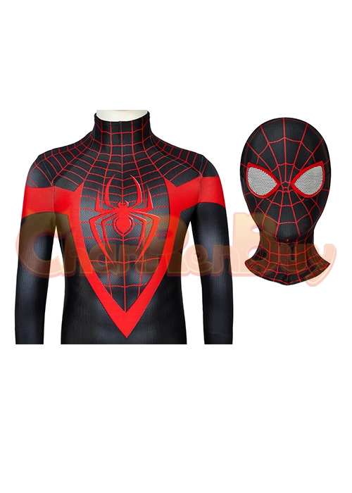 Miles Morales Costume Spider Man Cosplay Jumpsuit Kids Size-Chaorenbuy Cosplay