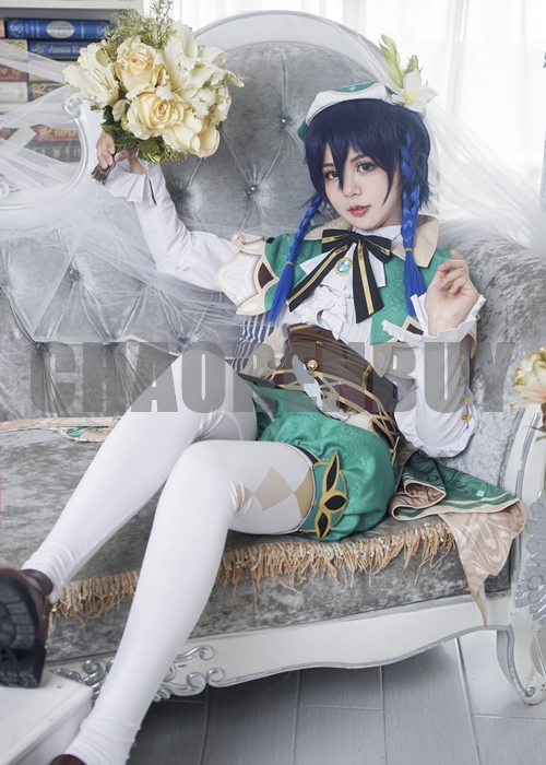Venti Costume Genshin Impact Cosplay Suit Shoes Wig Outfit-Chaorenbuy Cosplay