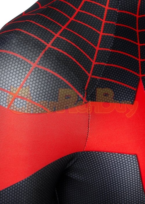Miles Morales Costume Spider Man Cosplay Jumpsuit Kids Size-Chaorenbuy Cosplay