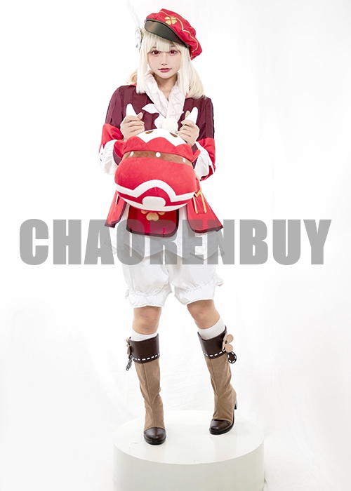 Genshin Impact Klee Costume Cosplay Suit Boots Wig Outfit-Chaorenbuy Cosplay