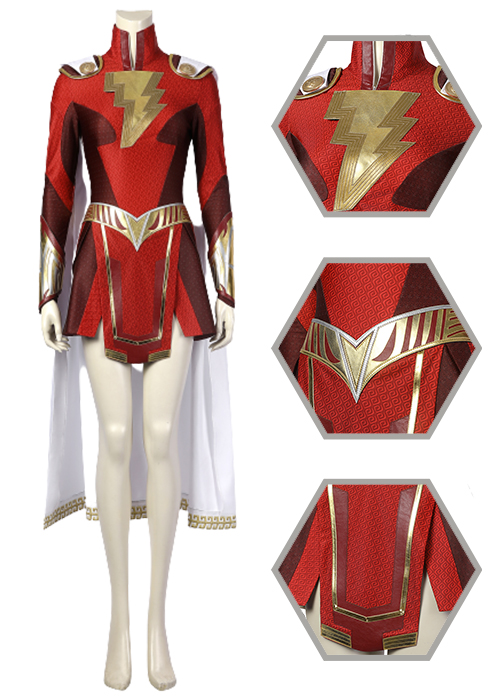 Lady Shazam Costume Shazam Fury of the Gods Cosplay Suit-Chaorenbuy Cosplay