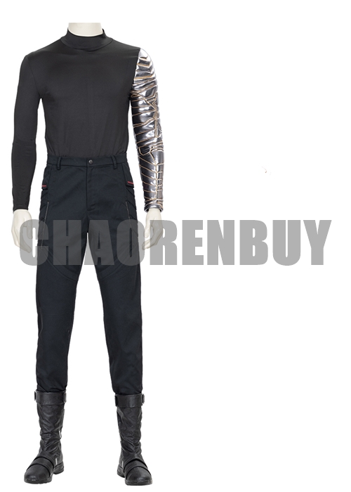 The Falcon and the Winter Soldier Costume Bucky Barnes Cosplay Suit Boots Outfit-Chaorenbuy Cosplay