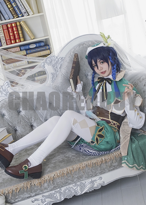Venti Costume Genshin Impact Cosplay Suit Shoes Wig Outfit-Chaorenbuy Cosplay
