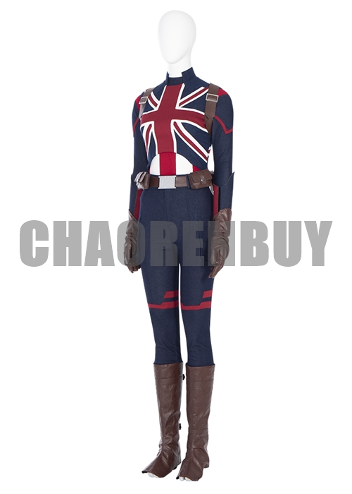 Captain Carter Costume What If Peggy Carter Cosplay Suit Outfit-Chaorenbuy Cosplay