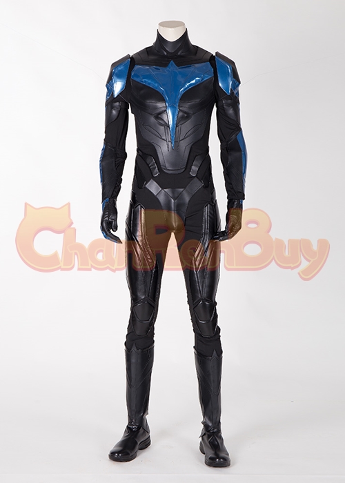 Nightwing Costume Titans Dick Grayson Cosplay Suit Boots Outfit-Chaorenbuy Cosplay