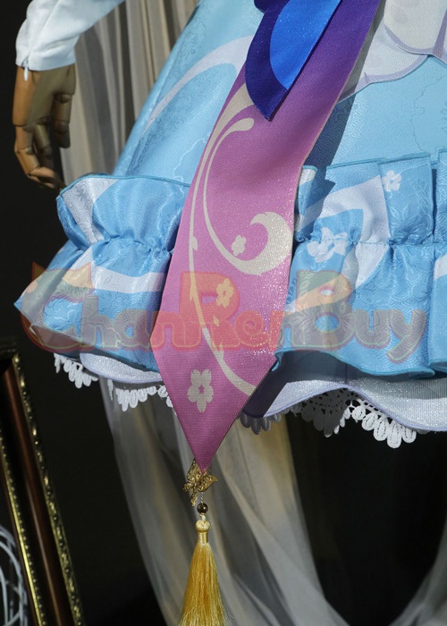 Kamisato Ayaka Costume Genshin Impact Springbloom Missive Cosplay Suit-Chaorenbuy Cosplay