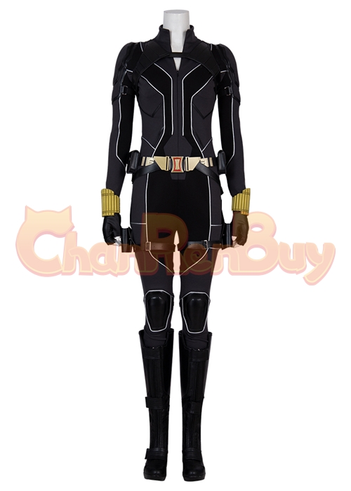 Black Widow Costume Natasha Romanoff  Cosplay Suit Boots Outfit Black Version-Chaorenbuy Cosplay