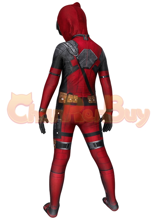 Deadpool Costume Cosplay Jumpsuit Kids Size-Chaorenbuy Cosplay