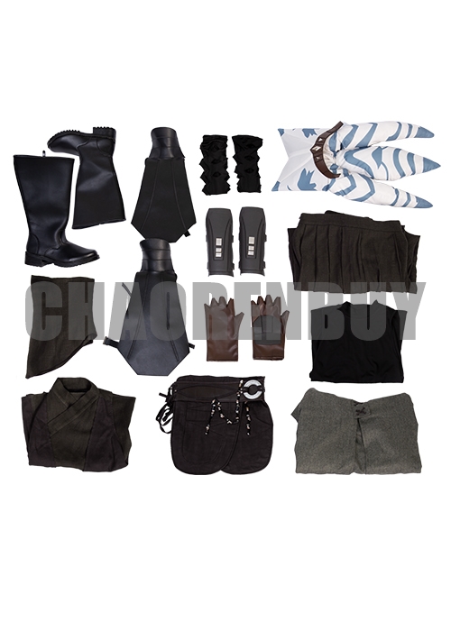 Ahsoka Tano Costume Star Wars The Mandalorian Season 2 Cosplay Suit Boots Outfit-Chaorenbuy Cosplay