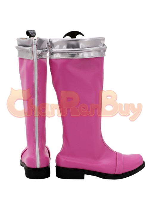Pink Ranger Shoes Power Rangers Dino Charge  Cosplay Boots-Chaorenbuy Cosplay