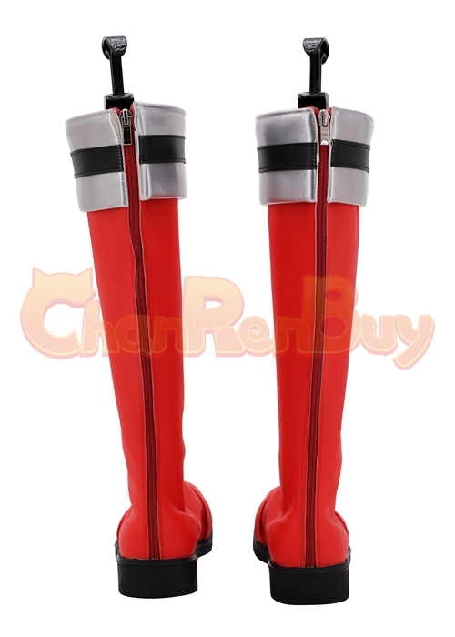 Deka Red Banban Ban Akaza Shoes Tokusou Sentai Dekaranger Cosplay Boots-Chaorenbuy Cosplay