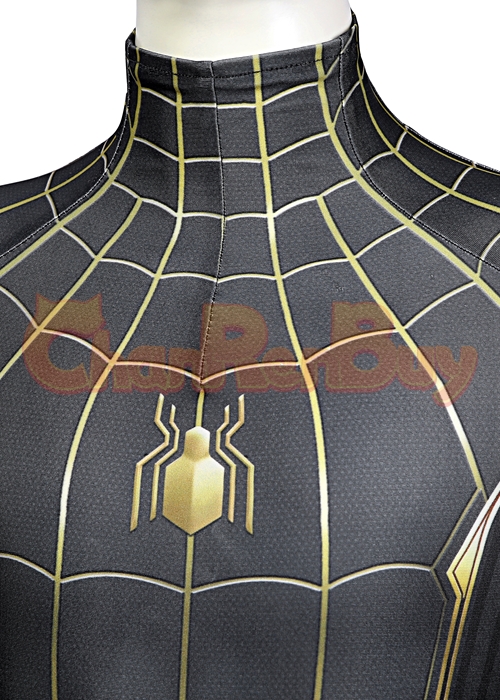 Spider Man 3 No Way Home Costume Cosplay Black Suit Ver 2 Kids Size-Chaorenbuy Cosplay